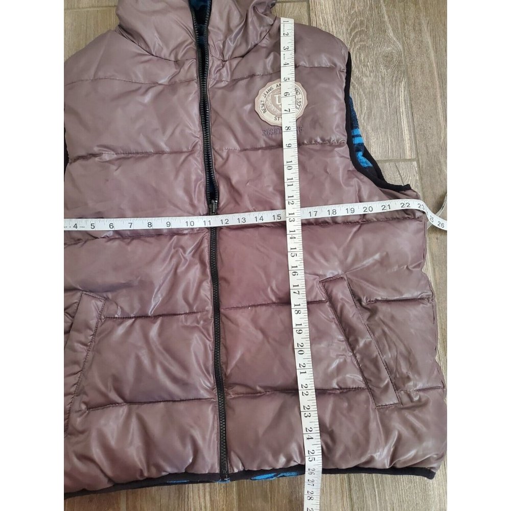 Union Bay Mens Reversible Plaid Puffer Y2K Vest In Size Medium - Picture 4 of 6